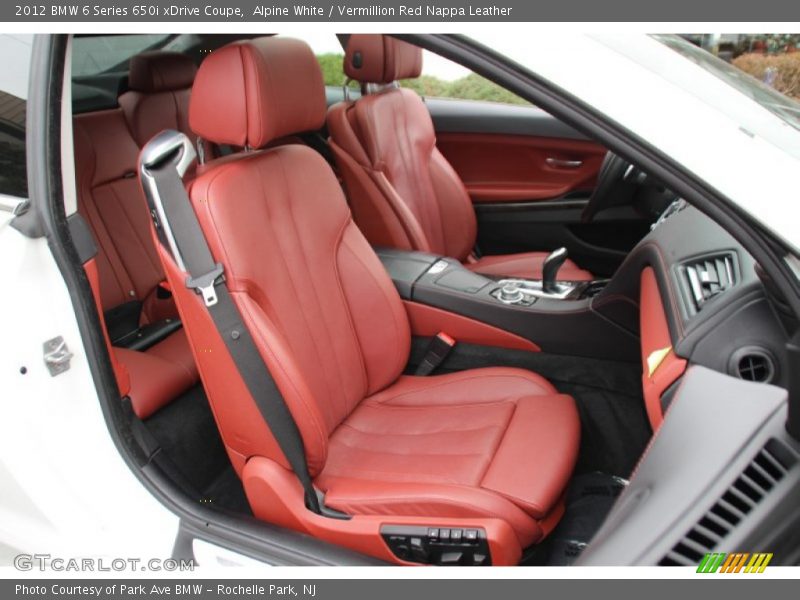 Alpine White / Vermillion Red Nappa Leather 2012 BMW 6 Series 650i xDrive Coupe