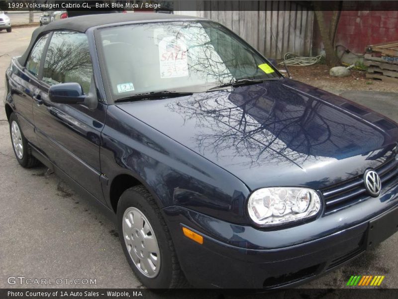Batik Blue Mica / Beige 1999 Volkswagen Cabrio GL