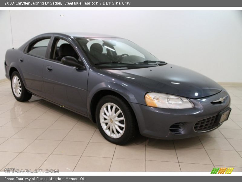 Steel Blue Pearlcoat / Dark Slate Gray 2003 Chrysler Sebring LX Sedan