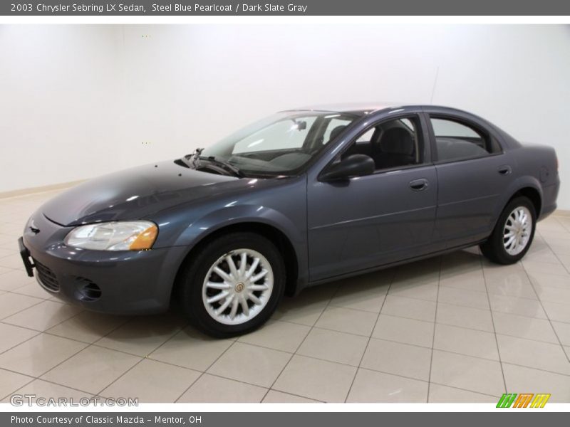 Steel Blue Pearlcoat / Dark Slate Gray 2003 Chrysler Sebring LX Sedan