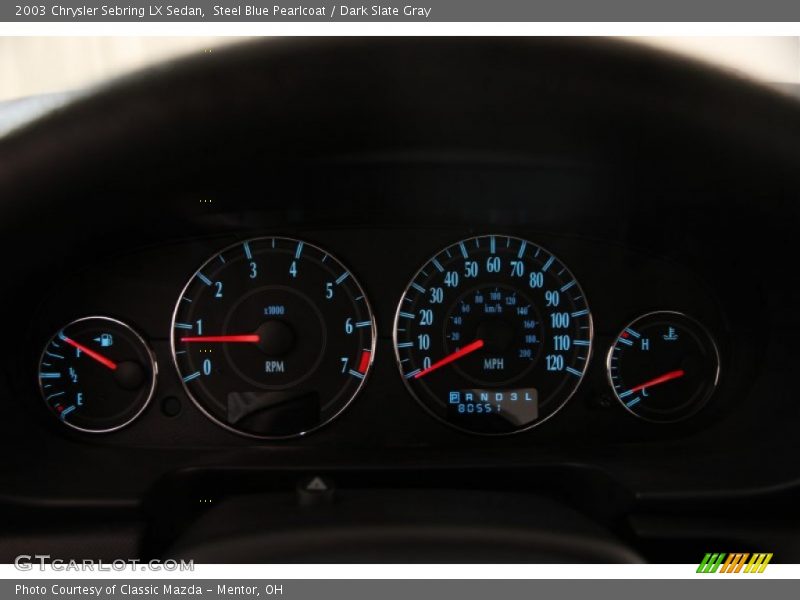 Steel Blue Pearlcoat / Dark Slate Gray 2003 Chrysler Sebring LX Sedan