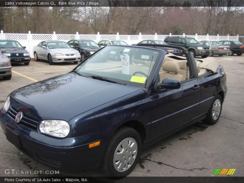 Batik Blue Mica / Beige 1999 Volkswagen Cabrio GL