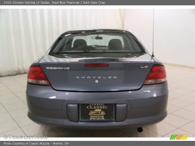 Steel Blue Pearlcoat / Dark Slate Gray 2003 Chrysler Sebring LX Sedan