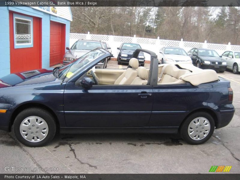 Batik Blue Mica / Beige 1999 Volkswagen Cabrio GL