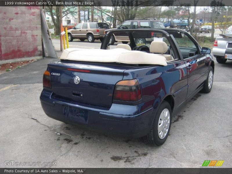 Batik Blue Mica / Beige 1999 Volkswagen Cabrio GL