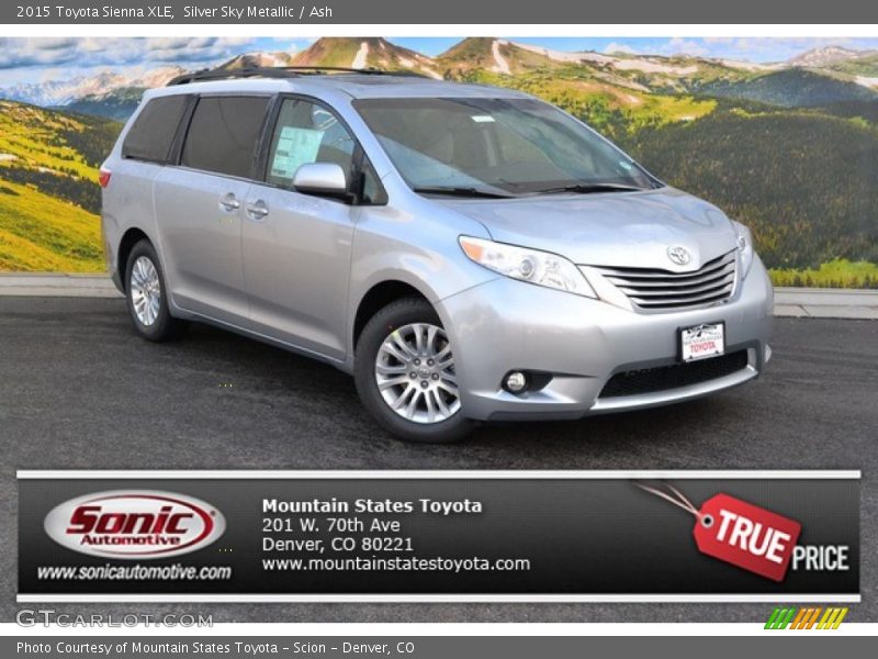 Silver Sky Metallic / Ash 2015 Toyota Sienna XLE