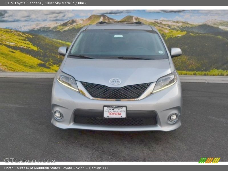 Silver Sky Metallic / Black 2015 Toyota Sienna SE