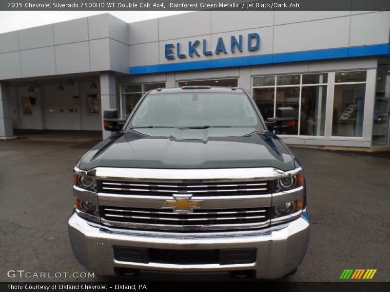 Rainforest Green Metallic / Jet Black/Dark Ash 2015 Chevrolet Silverado 2500HD WT Double Cab 4x4