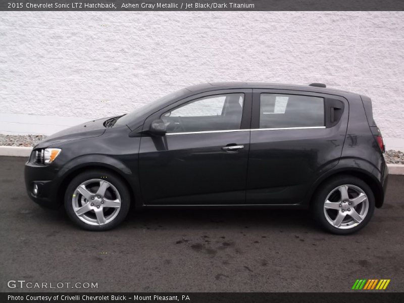 Ashen Gray Metallic / Jet Black/Dark Titanium 2015 Chevrolet Sonic LTZ Hatchback