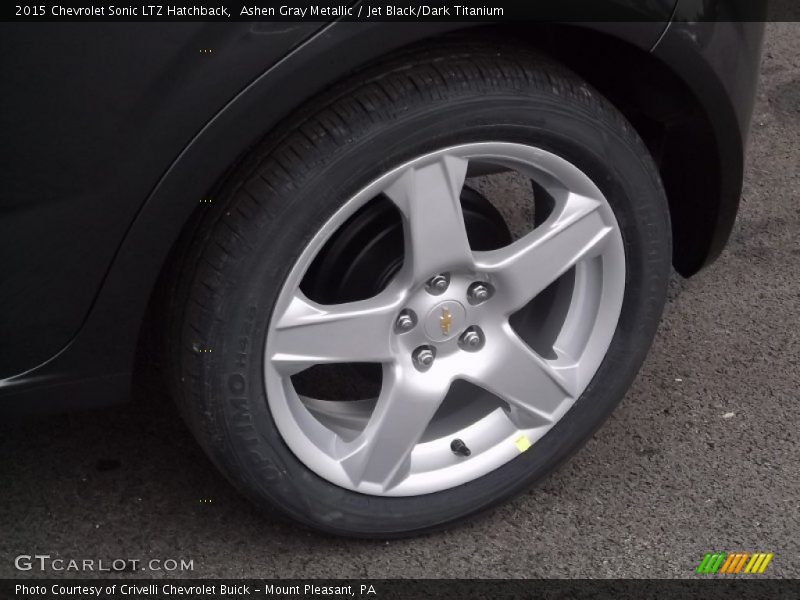 Ashen Gray Metallic / Jet Black/Dark Titanium 2015 Chevrolet Sonic LTZ Hatchback