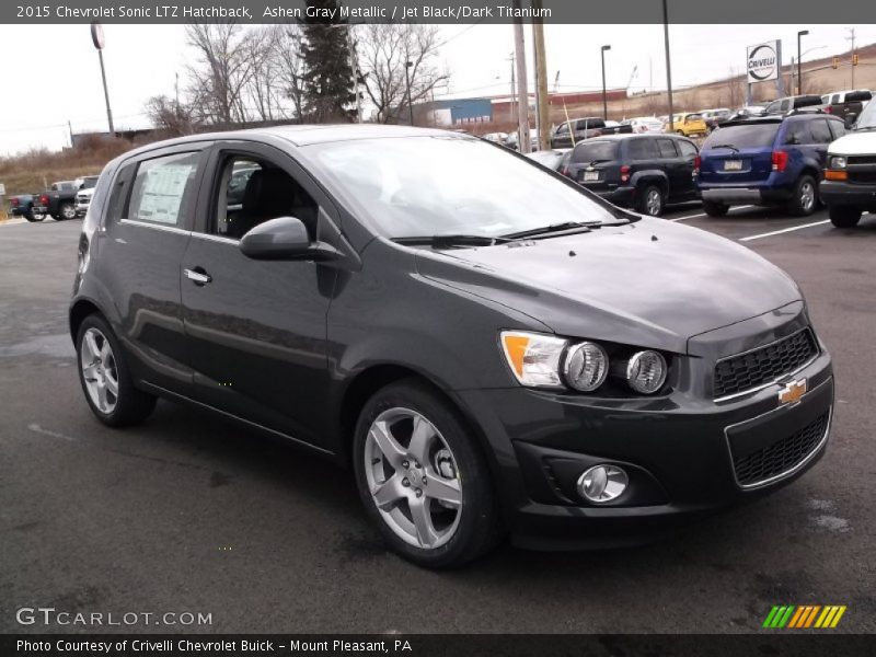 Ashen Gray Metallic / Jet Black/Dark Titanium 2015 Chevrolet Sonic LTZ Hatchback
