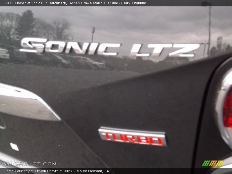 Ashen Gray Metallic / Jet Black/Dark Titanium 2015 Chevrolet Sonic LTZ Hatchback
