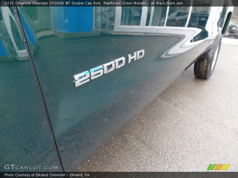Rainforest Green Metallic / Jet Black/Dark Ash 2015 Chevrolet Silverado 2500HD WT Double Cab 4x4