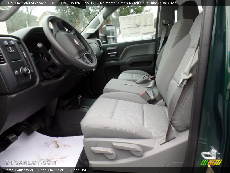 Rainforest Green Metallic / Jet Black/Dark Ash 2015 Chevrolet Silverado 2500HD WT Double Cab 4x4