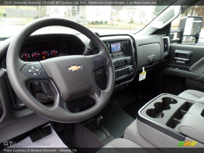 Rainforest Green Metallic / Jet Black/Dark Ash 2015 Chevrolet Silverado 2500HD WT Double Cab 4x4