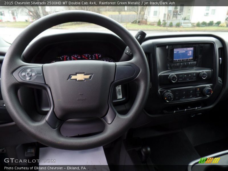 Rainforest Green Metallic / Jet Black/Dark Ash 2015 Chevrolet Silverado 2500HD WT Double Cab 4x4