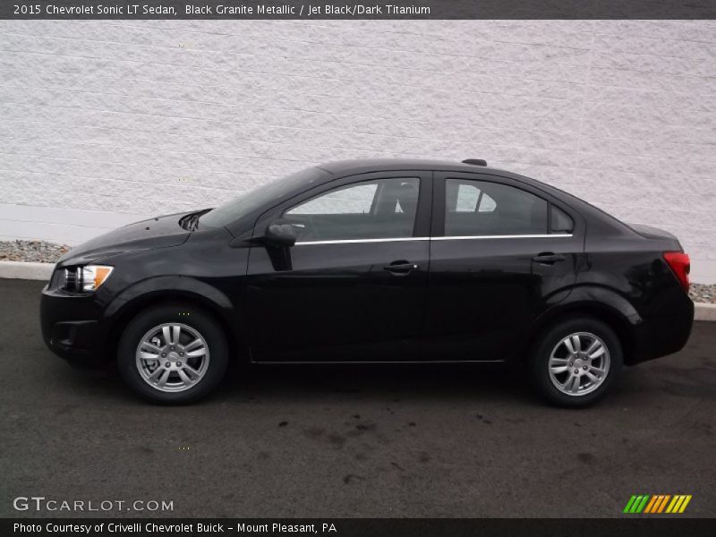 Black Granite Metallic / Jet Black/Dark Titanium 2015 Chevrolet Sonic LT Sedan