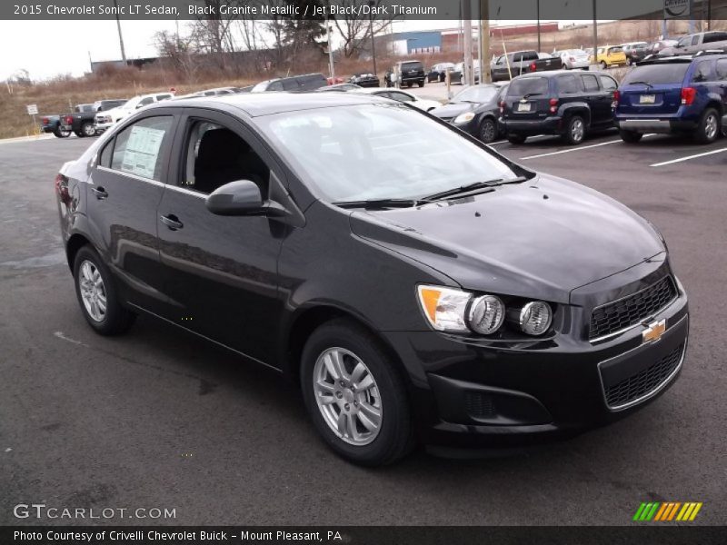 Black Granite Metallic / Jet Black/Dark Titanium 2015 Chevrolet Sonic LT Sedan