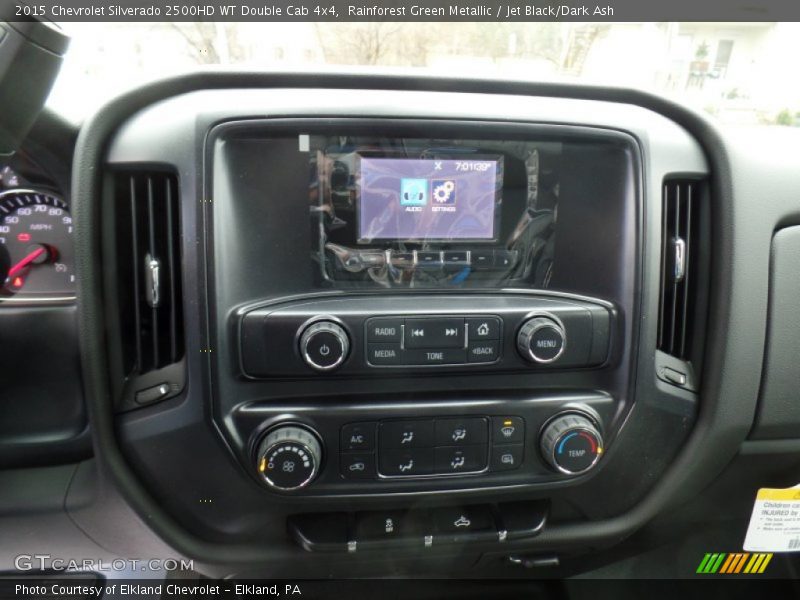 Rainforest Green Metallic / Jet Black/Dark Ash 2015 Chevrolet Silverado 2500HD WT Double Cab 4x4
