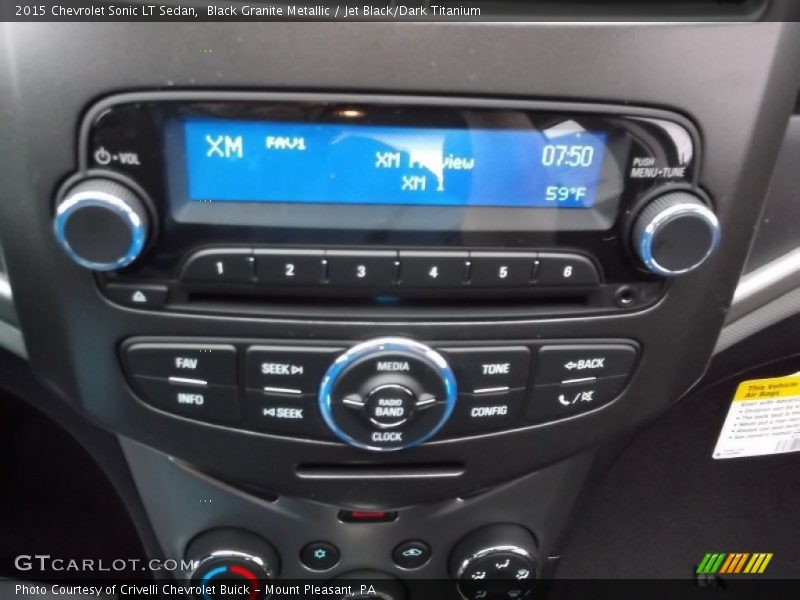 Black Granite Metallic / Jet Black/Dark Titanium 2015 Chevrolet Sonic LT Sedan