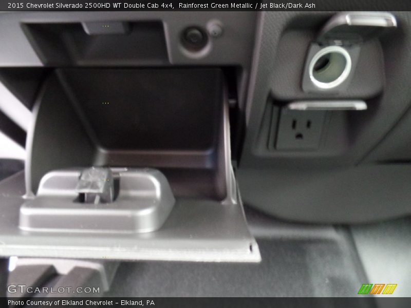 Rainforest Green Metallic / Jet Black/Dark Ash 2015 Chevrolet Silverado 2500HD WT Double Cab 4x4