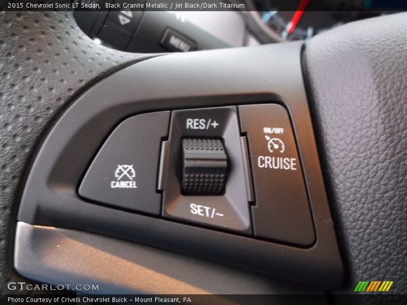 Black Granite Metallic / Jet Black/Dark Titanium 2015 Chevrolet Sonic LT Sedan