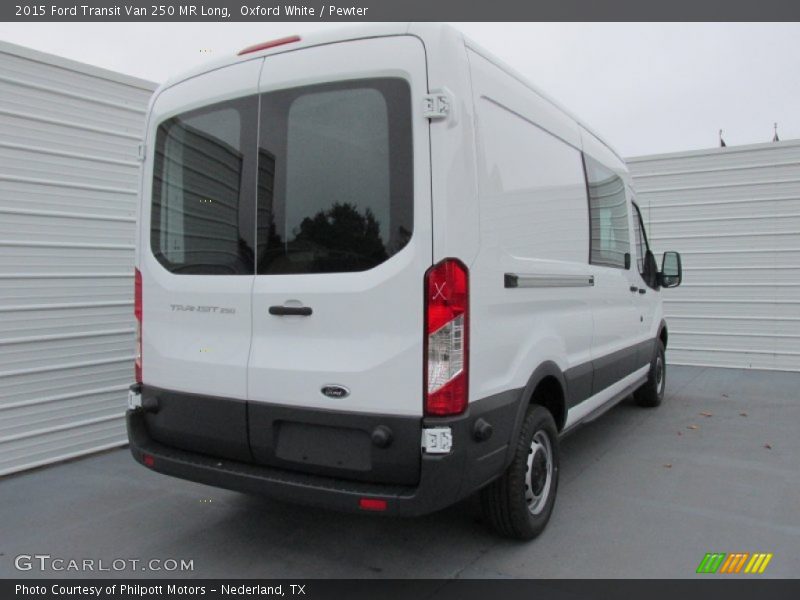 Oxford White / Pewter 2015 Ford Transit Van 250 MR Long