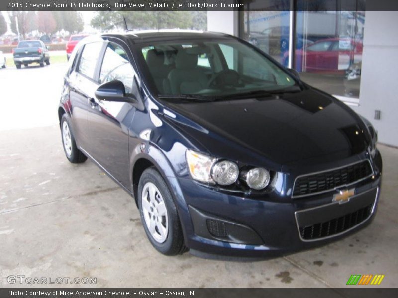Blue Velvet Metallic / Jet Black/Dark Titanium 2015 Chevrolet Sonic LS Hatchback