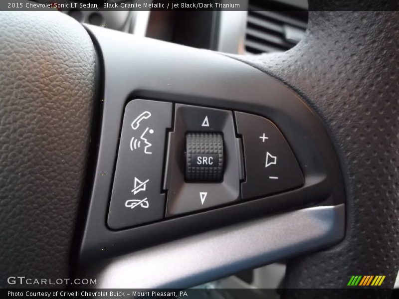 Black Granite Metallic / Jet Black/Dark Titanium 2015 Chevrolet Sonic LT Sedan