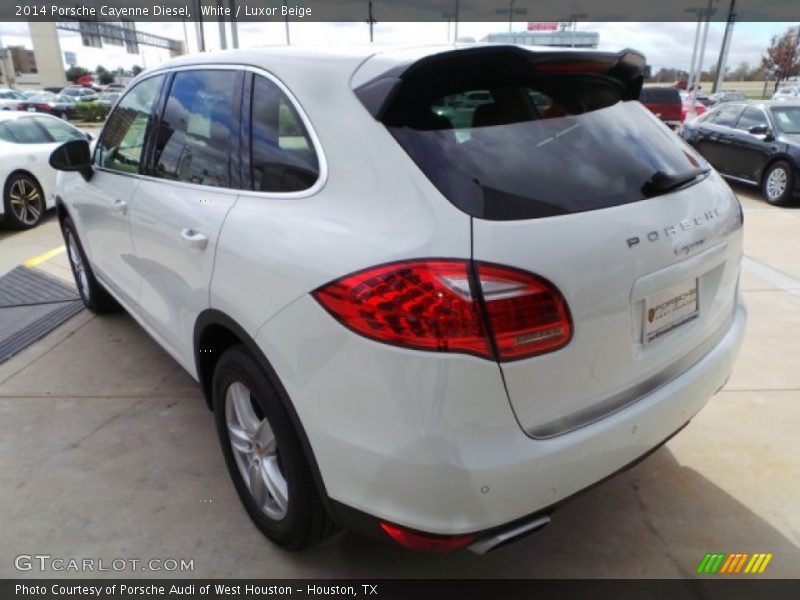 White / Luxor Beige 2014 Porsche Cayenne Diesel