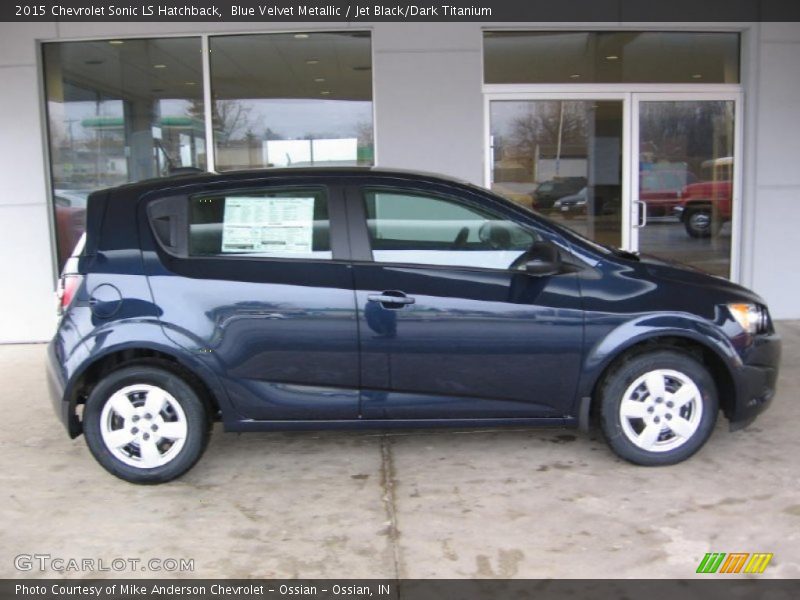 Blue Velvet Metallic / Jet Black/Dark Titanium 2015 Chevrolet Sonic LS Hatchback