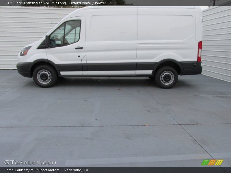 Oxford White / Pewter 2015 Ford Transit Van 250 MR Long