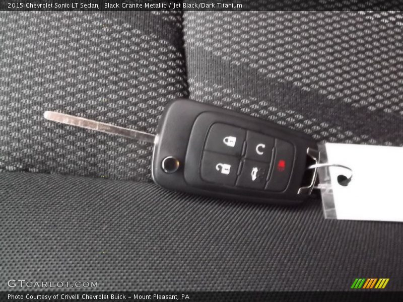 Black Granite Metallic / Jet Black/Dark Titanium 2015 Chevrolet Sonic LT Sedan