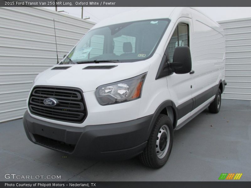 Oxford White / Pewter 2015 Ford Transit Van 250 MR Long