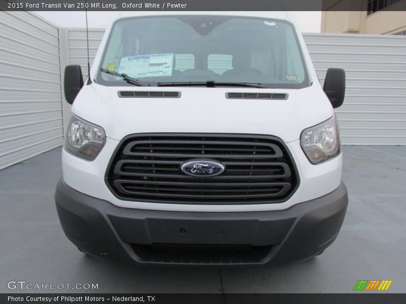 Oxford White / Pewter 2015 Ford Transit Van 250 MR Long