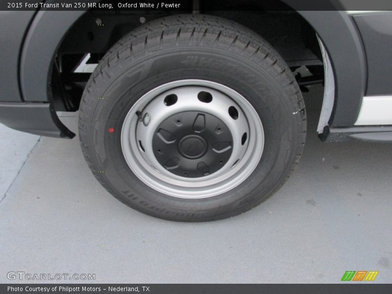 Oxford White / Pewter 2015 Ford Transit Van 250 MR Long