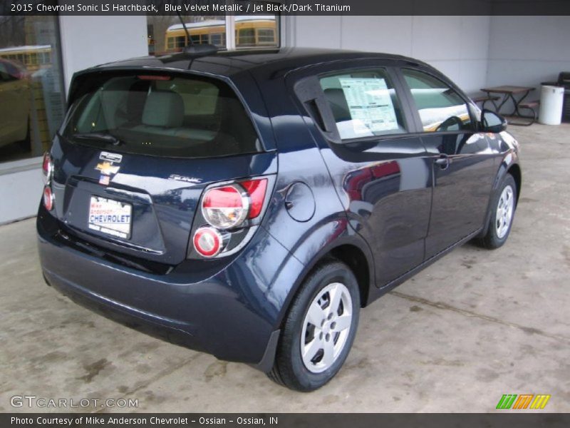Blue Velvet Metallic / Jet Black/Dark Titanium 2015 Chevrolet Sonic LS Hatchback