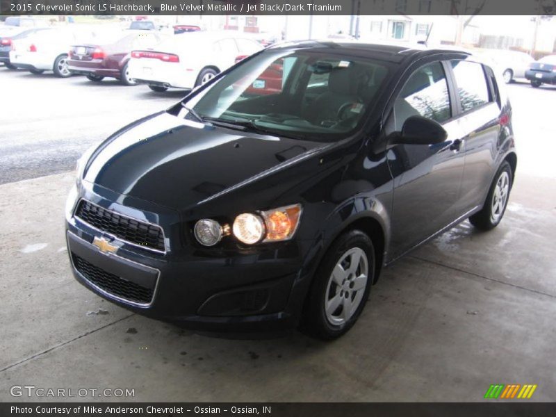 Blue Velvet Metallic / Jet Black/Dark Titanium 2015 Chevrolet Sonic LS Hatchback