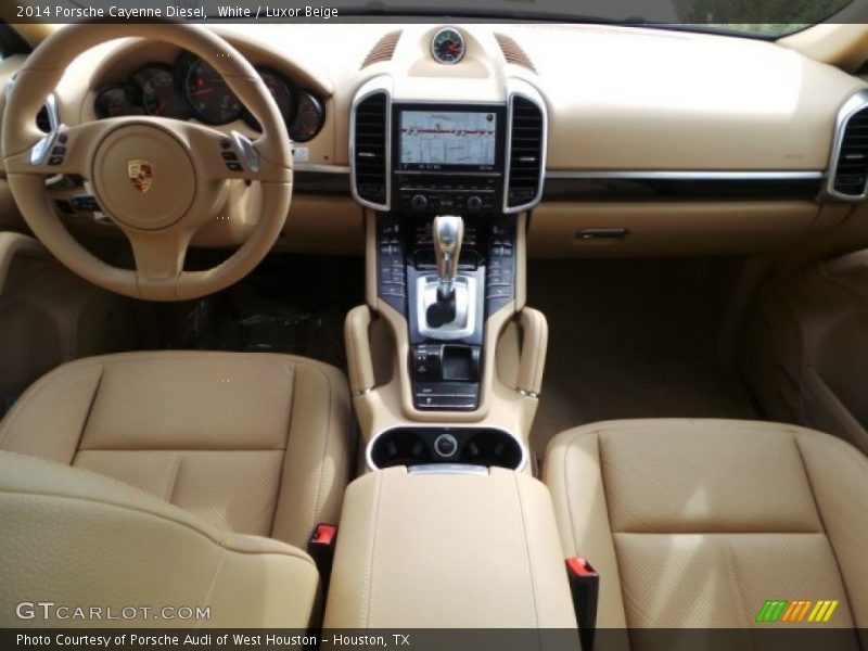 White / Luxor Beige 2014 Porsche Cayenne Diesel