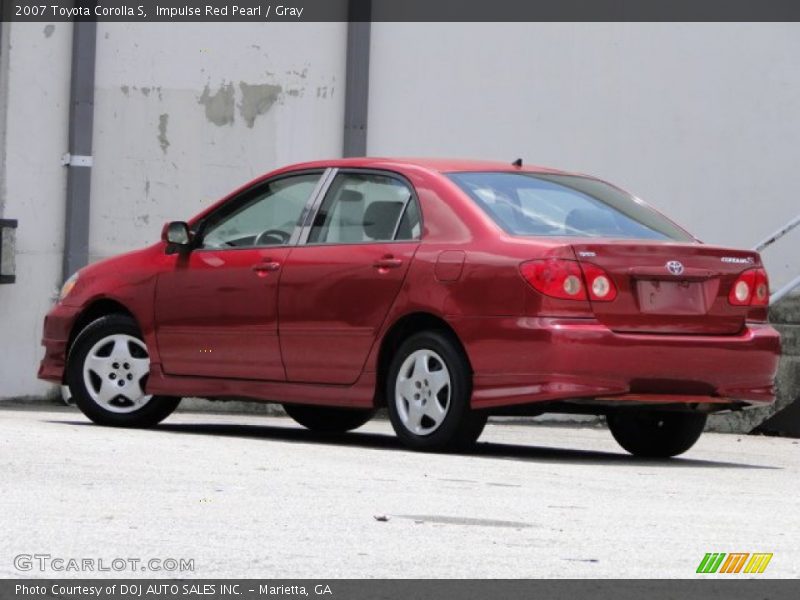 Impulse Red Pearl / Gray 2007 Toyota Corolla S