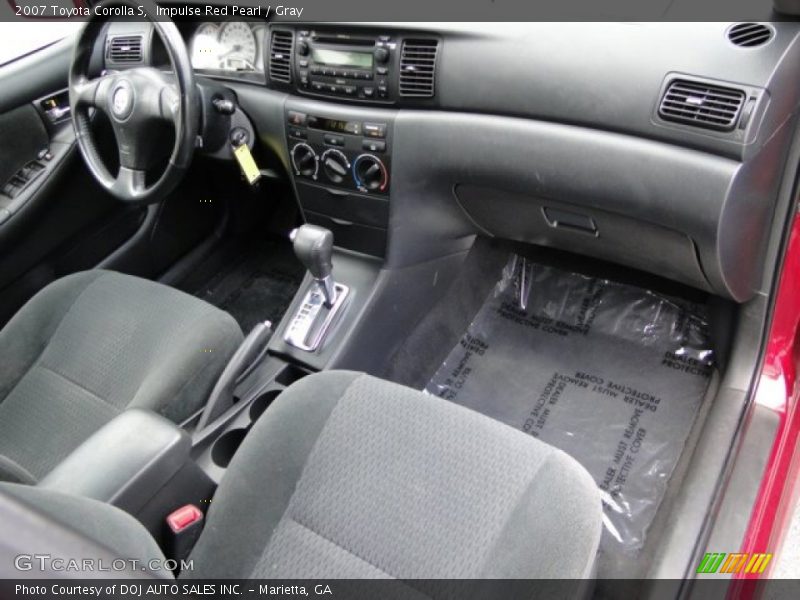 Impulse Red Pearl / Gray 2007 Toyota Corolla S