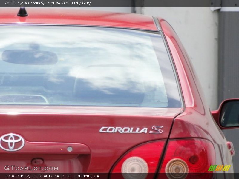 Impulse Red Pearl / Gray 2007 Toyota Corolla S
