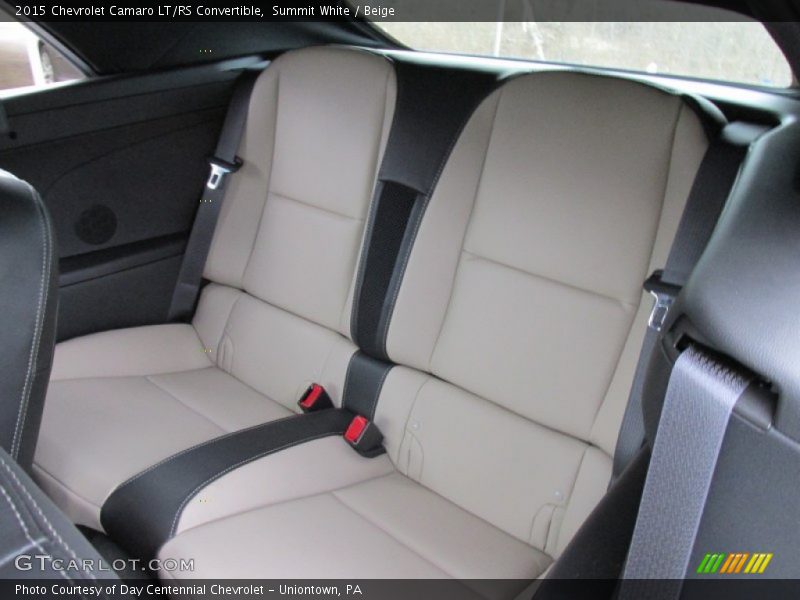 Rear Seat of 2015 Camaro LT/RS Convertible