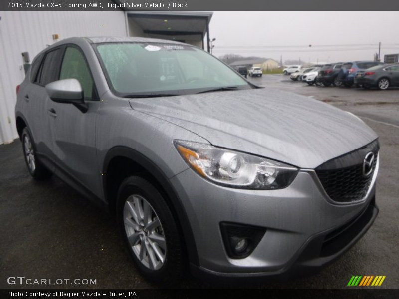 Liquid Silver Metallic / Black 2015 Mazda CX-5 Touring AWD