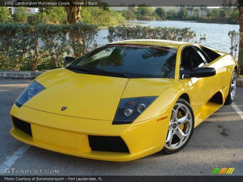 Yellow / Black 2002 Lamborghini Murcielago Coupe