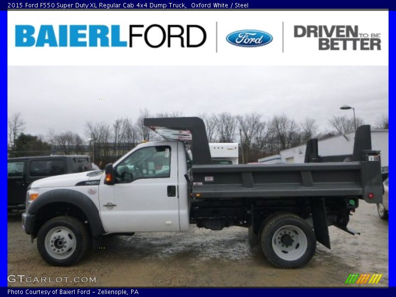 Oxford White / Steel 2015 Ford F550 Super Duty XL Regular Cab 4x4 Dump Truck
