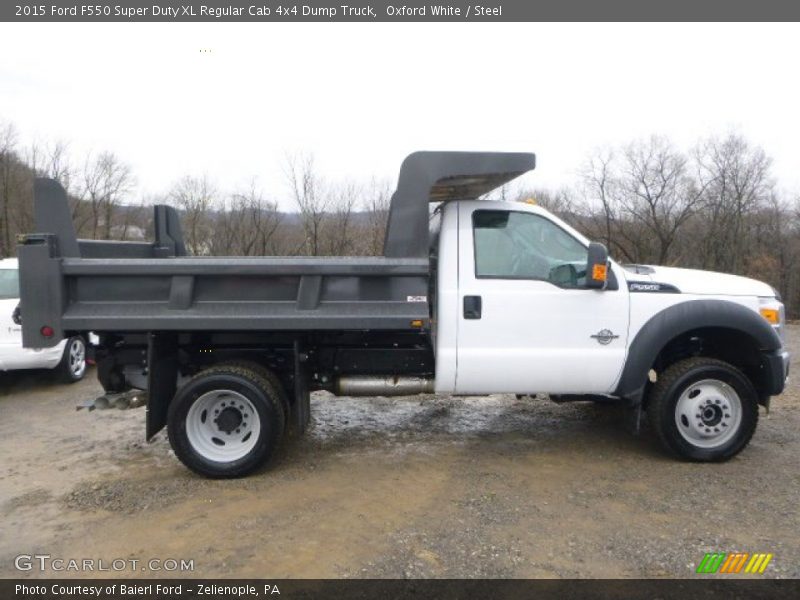 Oxford White / Steel 2015 Ford F550 Super Duty XL Regular Cab 4x4 Dump Truck