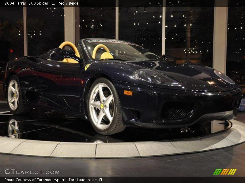 Red / Beige 2004 Ferrari 360 Spider F1