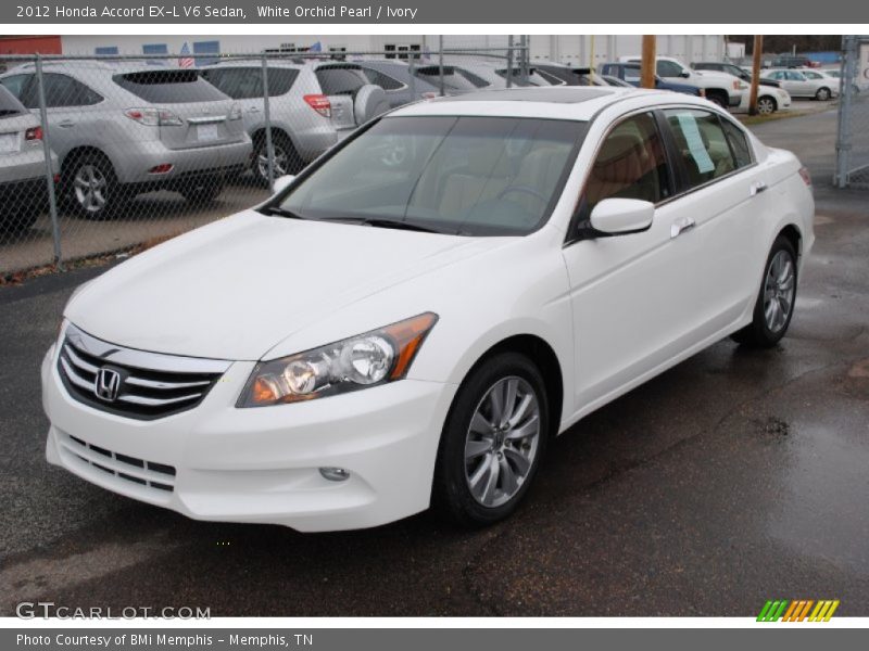 White Orchid Pearl / Ivory 2012 Honda Accord EX-L V6 Sedan