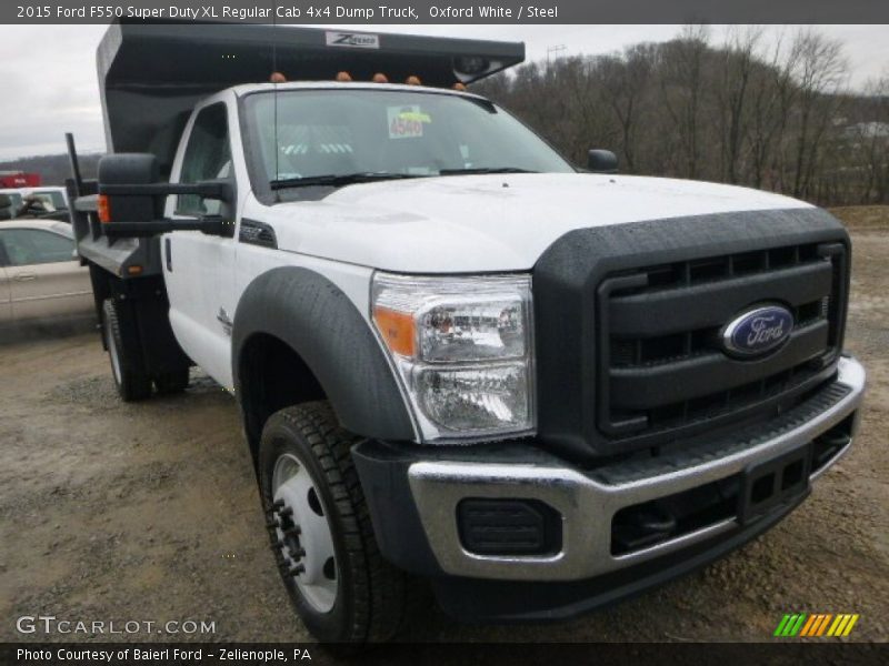 Oxford White / Steel 2015 Ford F550 Super Duty XL Regular Cab 4x4 Dump Truck